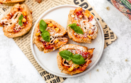 Фитнес рецепта: Протеинови пица- охлюви с шунка и царевица