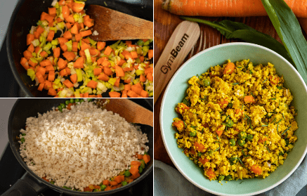Фитнес рецепта: ориз от карфиол с яйца и зеленчуци